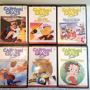 6 Cartoon Craze Vintage Cartoon DVD's.
